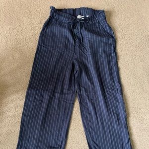 LOFT outlet lounge navy pinstriped pants